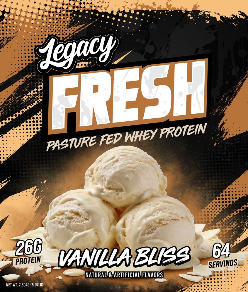 Legacy Fresh - Vanilla Bliss — Label Design by Sports Nutrition Labels