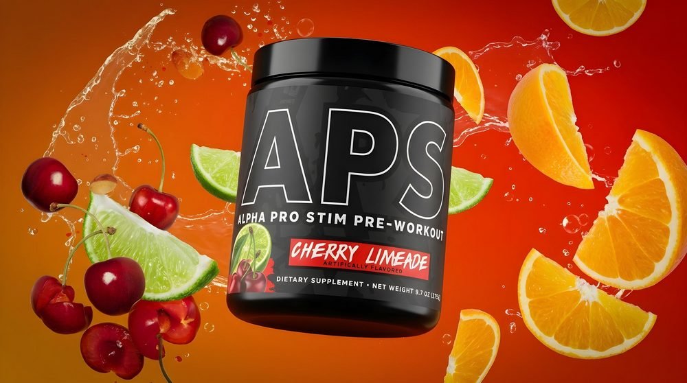 APS Stim Pre-Workout — 3D Render by Sports Nutrition Labels
