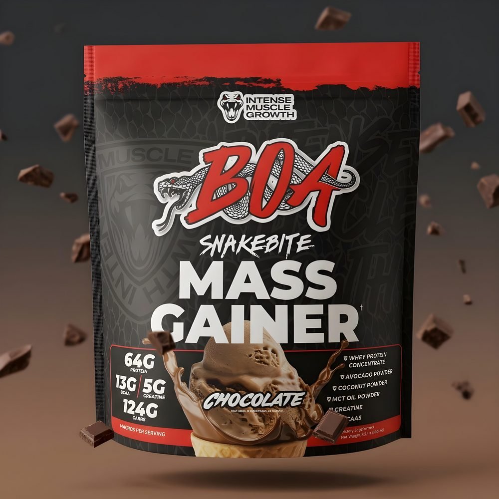 BOA Mass Gainer — 3D Render by Sports Nutrition Labels
