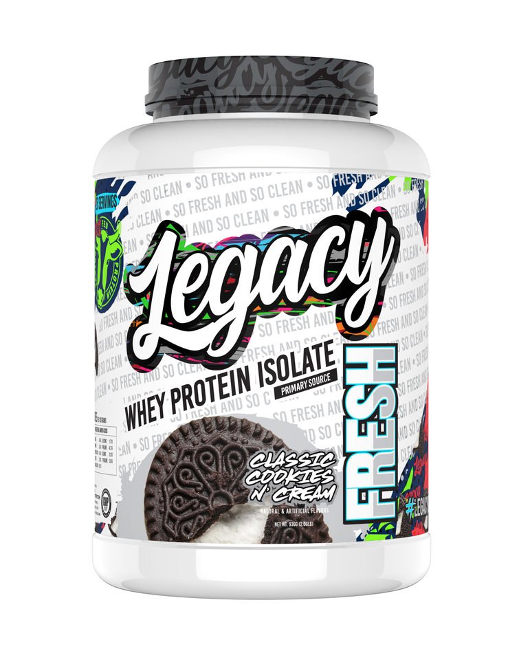 Legacy Cookies N' Cream — 3D Render by Sports Nutrition Labels